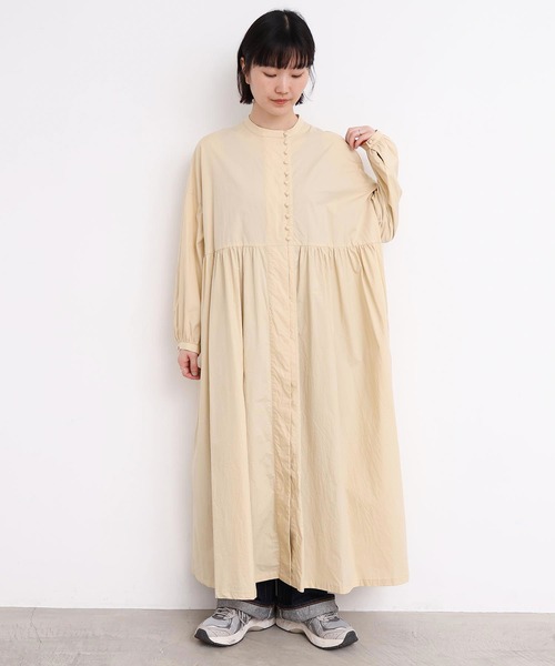 l'atelier du savon（アトリエドサボン）の「_タイプライターころころボタンワンピース（ワンピース・レディース・ホワイト/グリーン/ブラック/イエロー・FREE）」の13枚目の写真