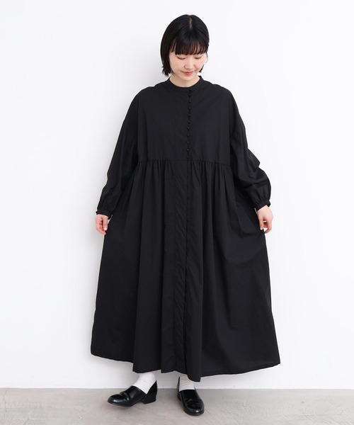 l'atelier du savon（アトリエドサボン）の「_タイプライターころころボタンワンピース（ワンピース・レディース・ホワイト/グリーン/ブラック/イエロー・FREE）」の16枚目の写真