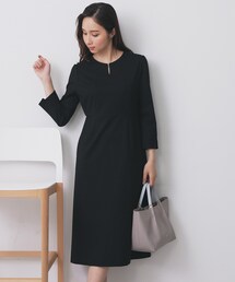 index | ストレッチキーネックワンピース【洗濯機OK/イージーアイロン】(ワンピース)