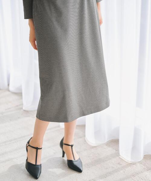 index（インデックス）の「ストレッチキーネックワンピース【洗濯機OK/イージーアイロン】（ワンピース・レディース・ブラック系1/ブラック/ネイビー・40/36/42/38）」の19枚目の写真