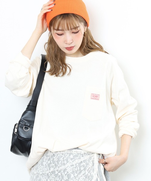 BIG MIKE(ビッグマイク)の「BIG MIKE 10OZ 3 Pocket L/S Tee 10オンス コットン ポケットロングスリーブTシャツ(Tシャツ/カットソー・メンズ・ナチュラル/チャコール/アッシュグレー・L/XL/M)」の1枚目の写真