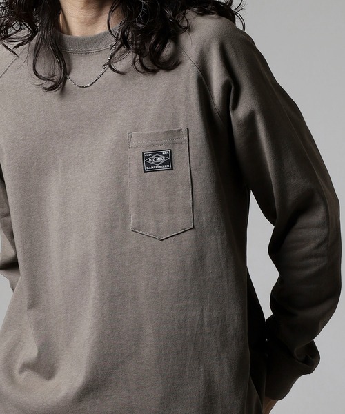 BIG MIKE(ビッグマイク)の「BIG MIKE 10OZ 3 Pocket L/S Tee 10オンス コットン ポケットロングスリーブTシャツ(Tシャツ/カットソー・メンズ・ナチュラル/チャコール/アッシュグレー・L/XL/M)」の14枚目の写真
