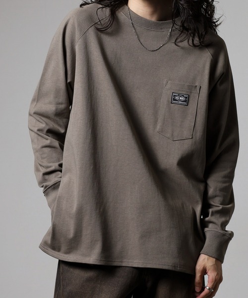 BIG MIKE(ビッグマイク)の「BIG MIKE 10OZ 3 Pocket L/S Tee 10オンス コットン ポケットロングスリーブTシャツ(Tシャツ/カットソー・メンズ・ナチュラル/チャコール/アッシュグレー・L/XL/M)」の15枚目の写真