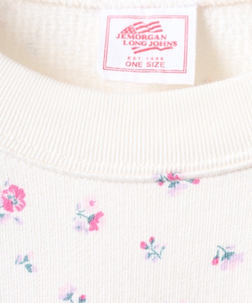 JEMORGAN(ジェーイーモーガン)の「JEMORGAN 花柄ガーゼ裏毛クルーネック(Tシャツ/カットソー・レディース・アイボリー系2/アイボリー系3/グレー系/アイボリー系1/グレー系1・FREE)」の6枚目の写真