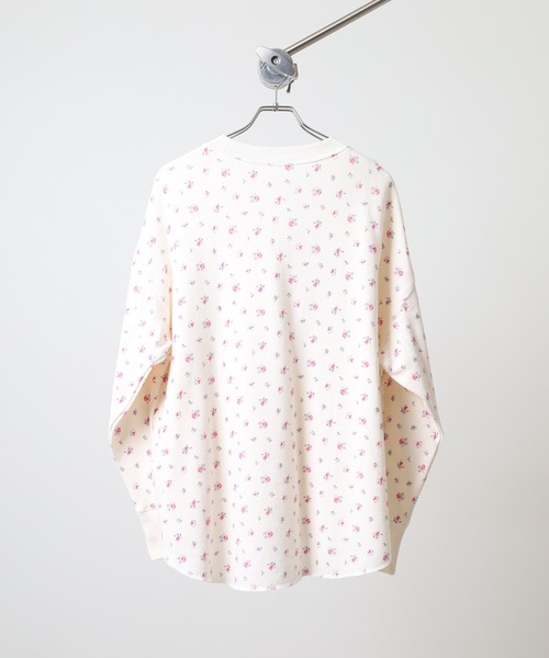 JEMORGAN(ジェーイーモーガン)の「JEMORGAN 花柄ガーゼ裏毛クルーネック(Tシャツ/カットソー・レディース・アイボリー系2/アイボリー系3/グレー系/アイボリー系1/グレー系1・FREE)」の10枚目の写真