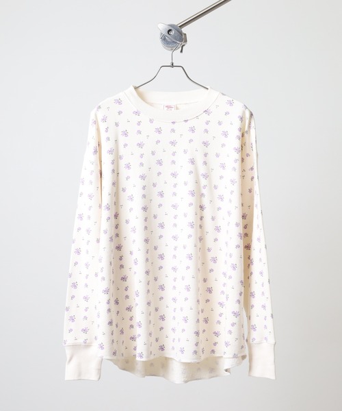 JEMORGAN(ジェーイーモーガン)の「JEMORGAN 花柄ガーゼ裏毛クルーネック(Tシャツ/カットソー・レディース・アイボリー系2/アイボリー系3/グレー系/アイボリー系1/グレー系1・FREE)」の21枚目の写真