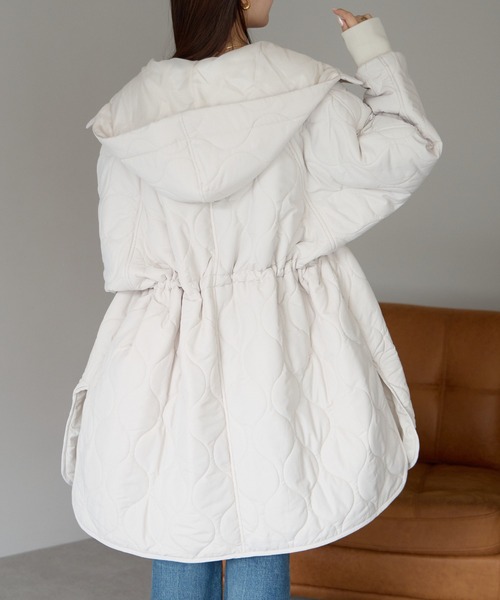 PREFERIR(プレフェリール)の「キルティング フードモンスターコート(ダウンジャケット/コート・レディース・ブラック/オフホワイト・MEDIUM)」の19枚目の写真