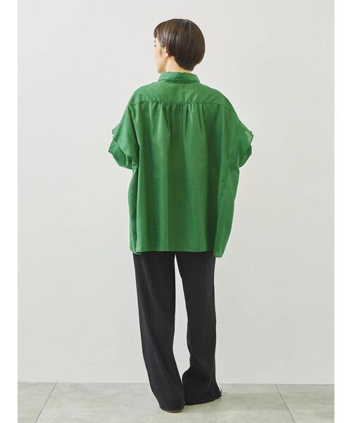 SM2（エスエムツー）の「肩フリル切替シャツ（シャツ/ブラウス・レディース・オレンジ/グリーン/ベージュ/ブラック・F）」の8枚目の写真