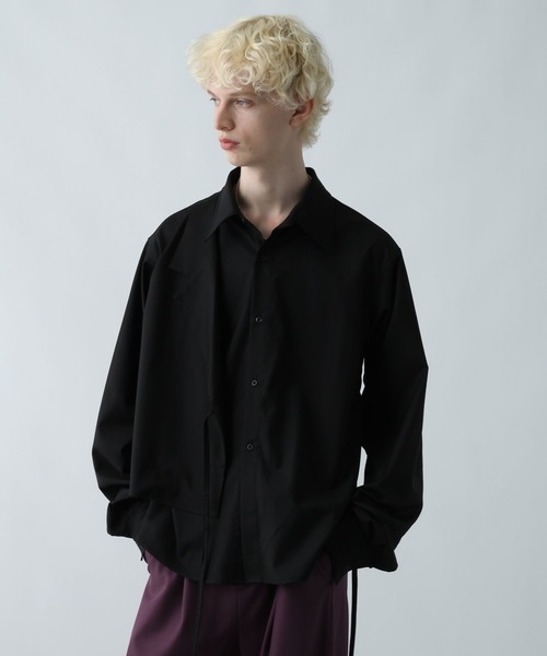 HARE（ハレ）の「【SET UP対応】YOSEハオリシャツ(HARE)（シャツ/ブラウス・メンズ・ブラック/レッド/グレー系その他・FREE）」の2枚目の写真