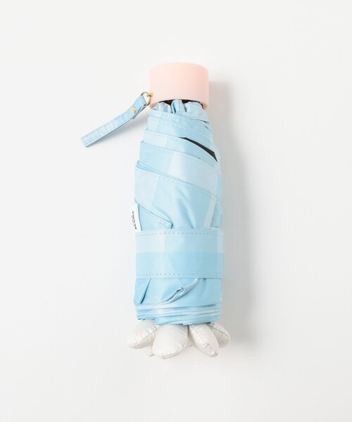 Ray BEAMS（レイビームス）の「フラワー チェック 晴雨兼用 折りたたみ傘（長傘・レディース・ブラック/サックスブルー・ONE SIZE）」の7枚目の写真