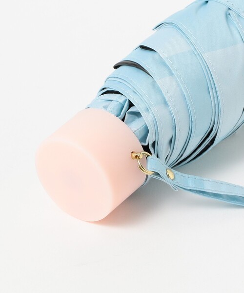 Ray BEAMS（レイビームス）の「フラワー チェック 晴雨兼用 折りたたみ傘（長傘・レディース・ブラック/サックスブルー・ONE SIZE）」の8枚目の写真