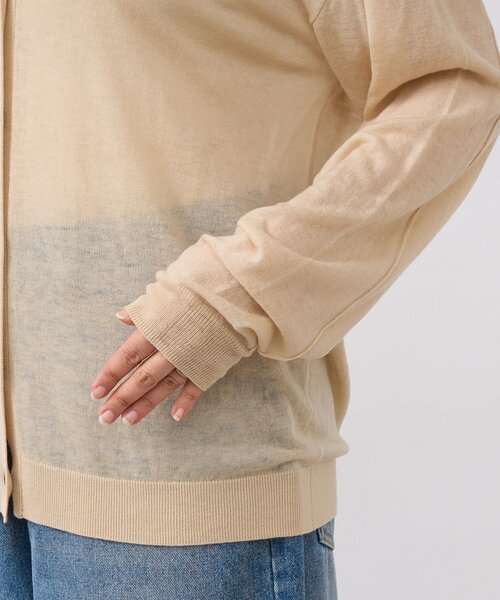 RIVE DROITE（リヴドロワ）の「【MYSELFbyRD（マイセルフバイリヴドロワ）】ニットカーディガン（カーディガン/ボレロ・レディース・ベージュ/サックスブルー・FREE）」の9枚目の写真