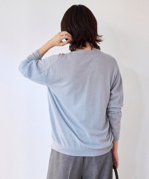 RIVE DROITE（リヴドロワ）の「【MYSELFbyRD（マイセルフバイリヴドロワ）】ニットカーディガン（カーディガン/ボレロ・レディース・ベージュ/サックスブルー・FREE）」の18枚目の写真