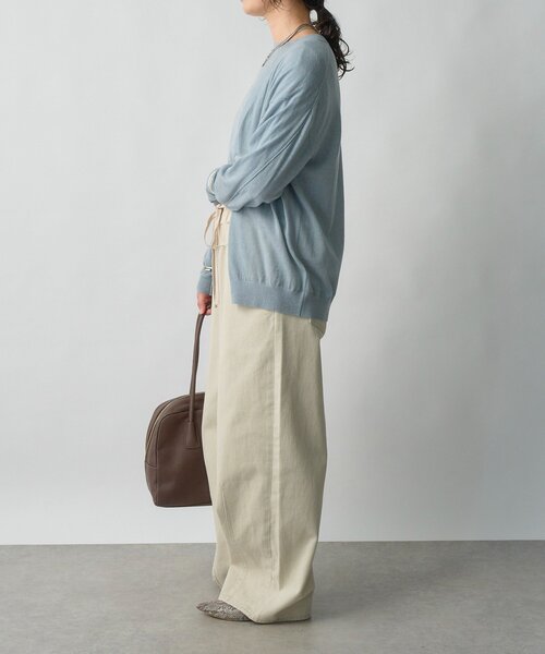 RIVE DROITE（リヴドロワ）の「【MYSELFbyRD（マイセルフバイリヴドロワ）】ニットカーディガン（カーディガン/ボレロ・レディース・ベージュ/サックスブルー・FREE）」の21枚目の写真