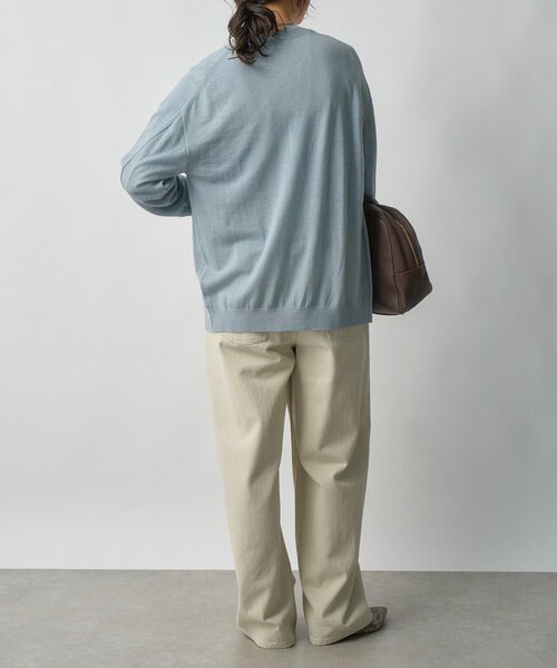 RIVE DROITE（リヴドロワ）の「【MYSELFbyRD（マイセルフバイリヴドロワ）】ニットカーディガン（カーディガン/ボレロ・レディース・ベージュ/サックスブルー・FREE）」の22枚目の写真