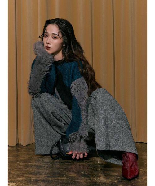 セール】【YUKKOコラボ】MIXヤーンチュニックニット（ニット/セーター