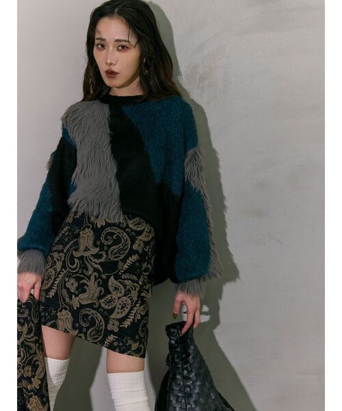 セール】【YUKKOコラボ】MIXヤーンチュニックニット（ニット/セーター