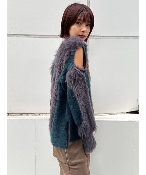 MURUA(ムルーア)の「【YUKKOコラボ】MIXヤーンチュニックニット(ニット/セーター・レディース・ブラック/ブラウン・FREE)」の17枚目の写真