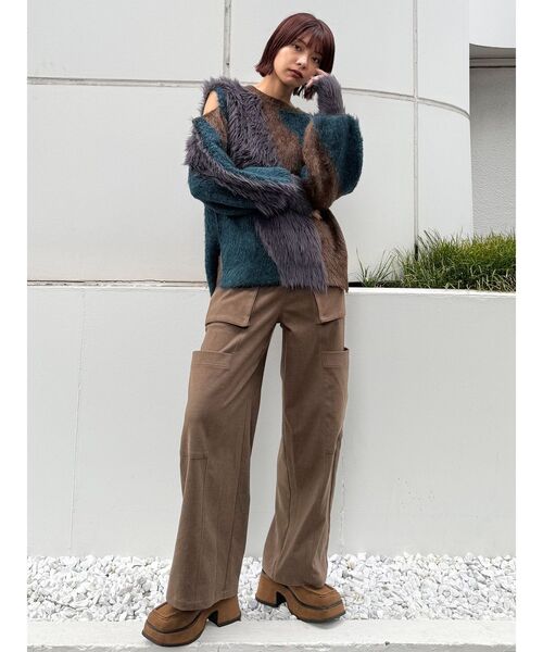 ムルーア　MIXヤーンコラボニット［新品］ セール】【YUKKOコラボ】MIXヤーンチュニックニット（ニット/セーター