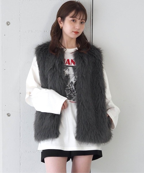 セール】ロングフォックスファーベスト（ベスト）｜tiptop（ティップ