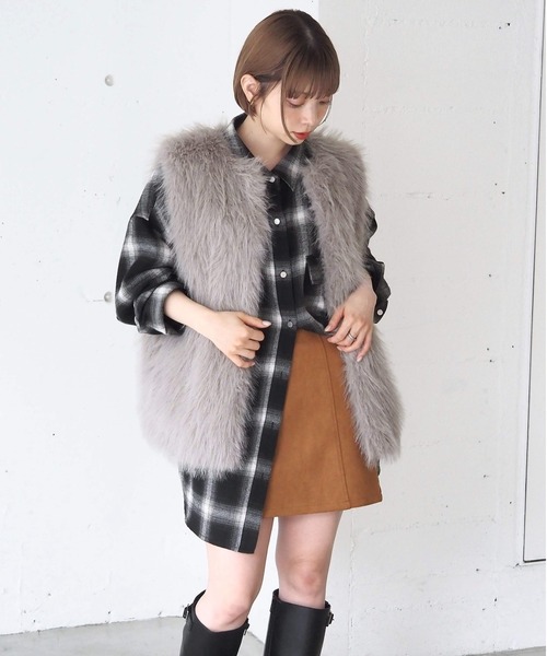 セール】ロングフォックスファーベスト（ベスト）｜tiptop（ティップ