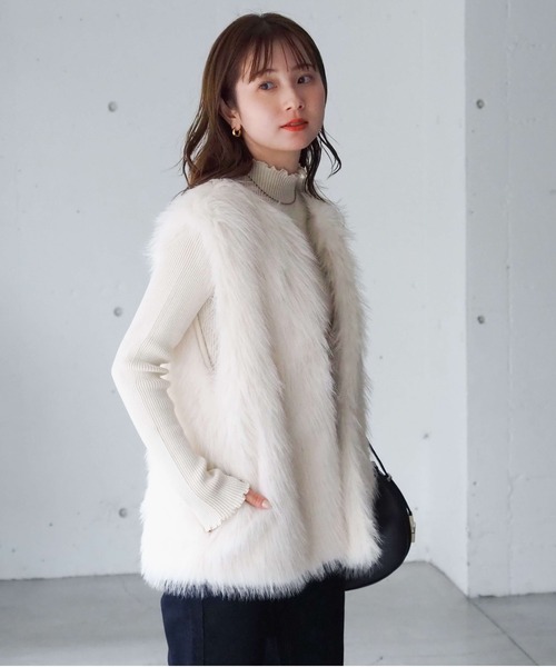 セール】ロングフォックスファーベスト（ベスト）｜tiptop（ティップ