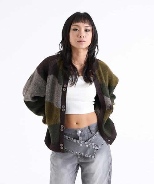FTW(エフティダブリュー)の「ASSORT BUTTON CARDIGAN(カーディガン/ボレロ・メンズ・グレー/カーキ/ブラック/ライトブルー・MEDIUM/LARGE/SMALL)」の1枚目の写真
