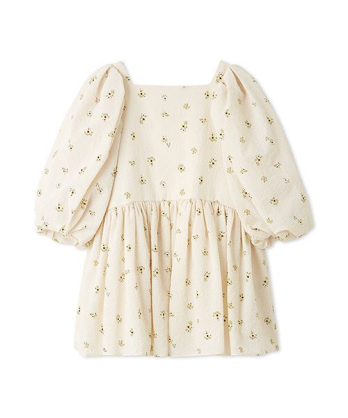 Mila Owen(ミラオーウェン)の「バックリボンバルーンスリーブチュニック(シャツ/ブラウス・レディース・ブラック/ライトブルー/ホワイト・1/0)」の2枚目の写真