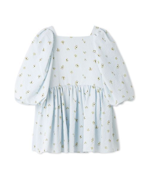 Mila Owen(ミラオーウェン)の「バックリボンバルーンスリーブチュニック(シャツ/ブラウス・レディース・ブラック/ライトブルー/ホワイト・1/0)」の3枚目の写真