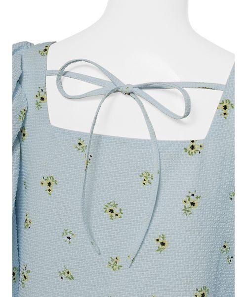 Mila Owen(ミラオーウェン)の「バックリボンバルーンスリーブチュニック(シャツ/ブラウス・レディース・ブラック/ライトブルー/ホワイト・1/0)」の15枚目の写真