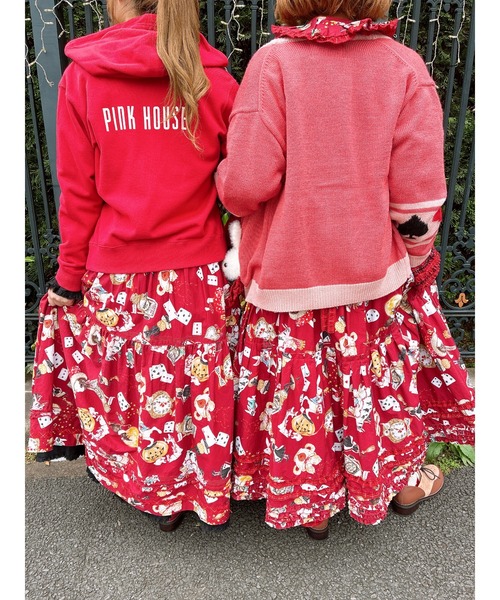 うさぎ顔ぐるみモチーフ付きニットカーディガン（カーディガン/ボレロ