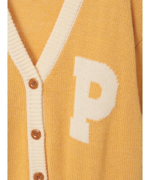 うさぎ顔ぐるみモチーフ付きニットカーディガン（カーディガン/ボレロ