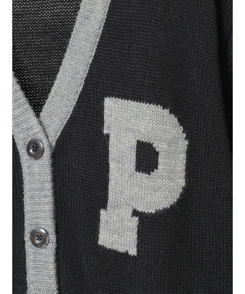 ピンクハウス クマうさぎモチーフ付き　カーディガン うさぎ顔ぐるみモチーフ付きニットカーディガン｜ピンクハウス