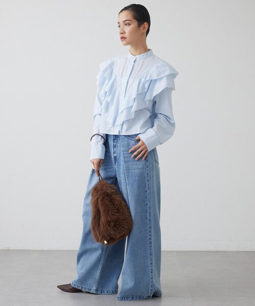 THE PAUSE（ザ ポーズ）の「【THE PAUSE】フェイクファードロストバッグ（ショルダーバッグ・レディース・ホワイト系その他/ブラウン・FREE）」の5枚目の写真