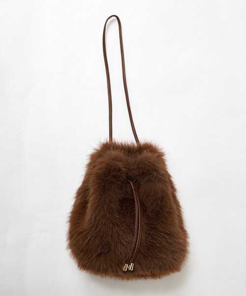 THE PAUSE（ザ ポーズ）の「【THE PAUSE】フェイクファードロストバッグ（ショルダーバッグ・レディース・ホワイト系その他/ブラウン・FREE）」の8枚目の写真