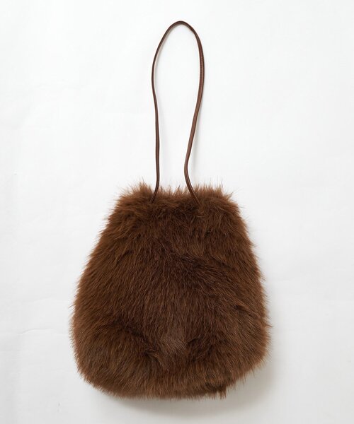 THE PAUSE（ザ ポーズ）の「【THE PAUSE】フェイクファードロストバッグ（ショルダーバッグ・レディース・ホワイト系その他/ブラウン・FREE）」の10枚目の写真