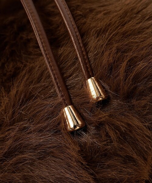 THE PAUSE（ザ ポーズ）の「【THE PAUSE】フェイクファードロストバッグ（ショルダーバッグ・レディース・ホワイト系その他/ブラウン・FREE）」の11枚目の写真