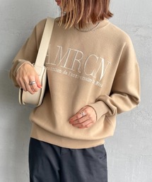 [MICA&DEAL/マイカアンドディール] AMERICANAxMICA ロゴ刺繍ニット