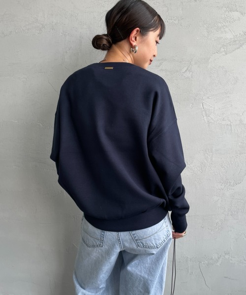 MICA&DEAL（マイカ＆ディール）の「[MICA&DEAL/マイカアンドディール] AMERICANAxMICA ロゴ刺繍ニット（ニット/セーター・レディース・ネイビー/キャメル/グレー・F）」の20枚目の写真