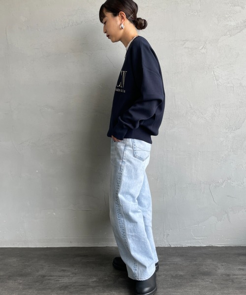 MICA&DEAL（マイカ＆ディール）の「[MICA&DEAL/マイカアンドディール] AMERICANAxMICA ロゴ刺繍ニット（ニット/セーター・レディース・ネイビー/キャメル/グレー・F）」の22枚目の写真