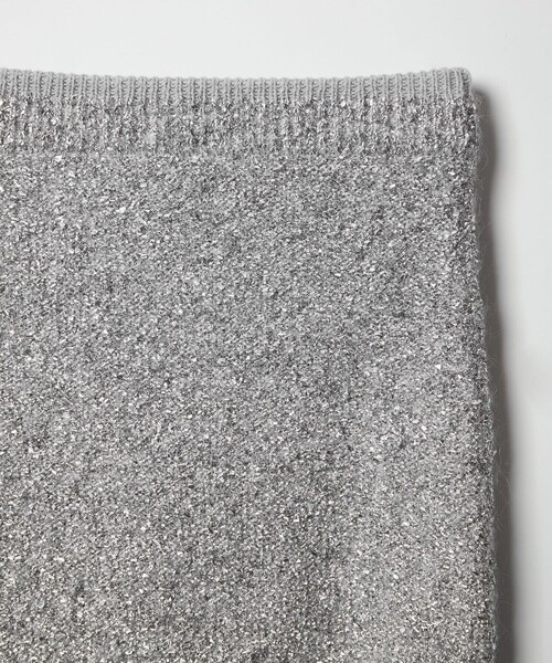 CINOH（チノ）の「＜CINOH＞グリッター ニット スカート（スカート・レディース・シルバー・36）」の3枚目の写真