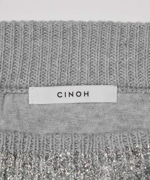 CINOH（チノ）の「＜CINOH＞グリッター ニット スカート（スカート・レディース・シルバー・36）」の8枚目の写真