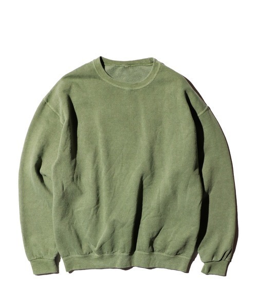 JERZEES（ジャージーズ）の「JERZEES / ジャージーズ PIGMENT DYE CREW NECK SWEAT ピグメントダイ（スウェット・メンズ・グリーン/ライトグリーン/レッド/モカ/ブラック/グレー・MEDIUM/LARGE/X-LARGE）」の4枚目の写真