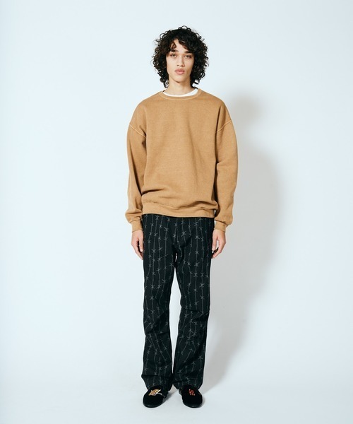 JERZEES（ジャージーズ）の「JERZEES / ジャージーズ PIGMENT DYE CREW NECK SWEAT ピグメントダイ（スウェット・メンズ・グリーン/ライトグリーン/レッド/モカ/ブラック/グレー・MEDIUM/LARGE/X-LARGE）」の7枚目の写真