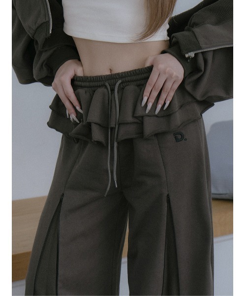 ユーズドルックフリルスウェットパンツ（スウェットパンツ）｜Darich