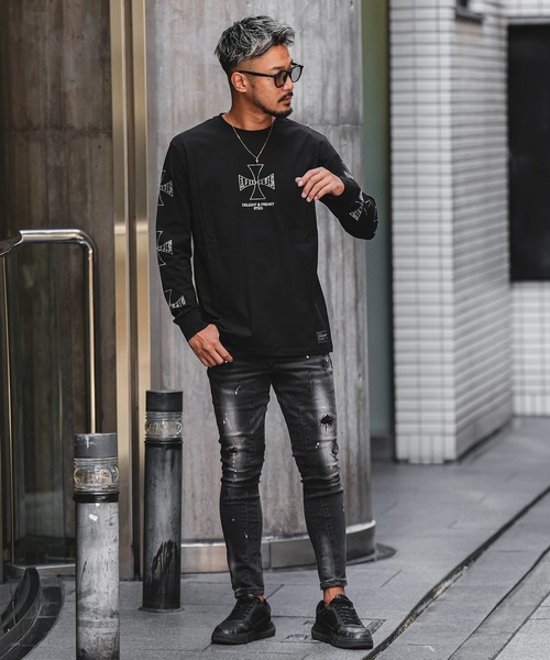 adamsJUGGLER(アダムスジャグラー)の「RTEGグリーミングアイアンロンティー(Tシャツ/カットソー・メンズ・ホワイト/ブラック・S/M/L/XL/XXL)」の6枚目の写真