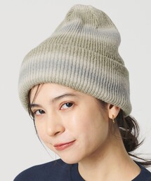 RACAL（ラカル）の「＜RACAL＞リバーシブル オンブレボーダー ニットキャップ（ニットキャップ/ビーニー・レディース）」