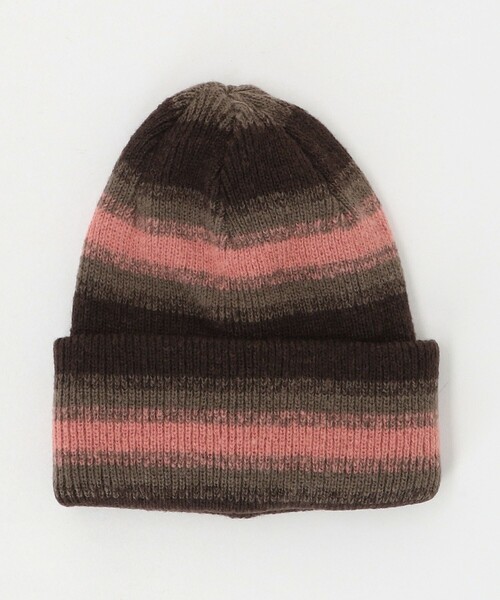 RACAL（ラカル）の「＜RACAL＞リバーシブル オンブレボーダー ニットキャップ（ニットキャップ/ビーニー・レディース・ベージュ/ダークブラウン・FREE）」の5枚目の写真