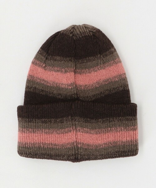 RACAL（ラカル）の「＜RACAL＞リバーシブル オンブレボーダー ニットキャップ（ニットキャップ/ビーニー・レディース・ベージュ/ダークブラウン・FREE）」の6枚目の写真