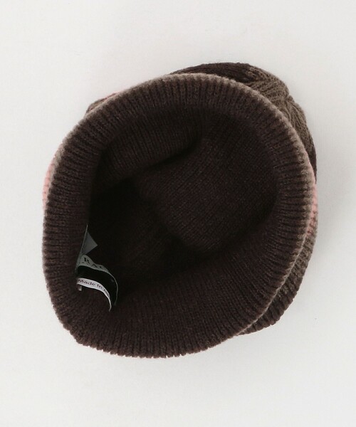 RACAL（ラカル）の「＜RACAL＞リバーシブル オンブレボーダー ニットキャップ（ニットキャップ/ビーニー・レディース・ベージュ/ダークブラウン・FREE）」の7枚目の写真